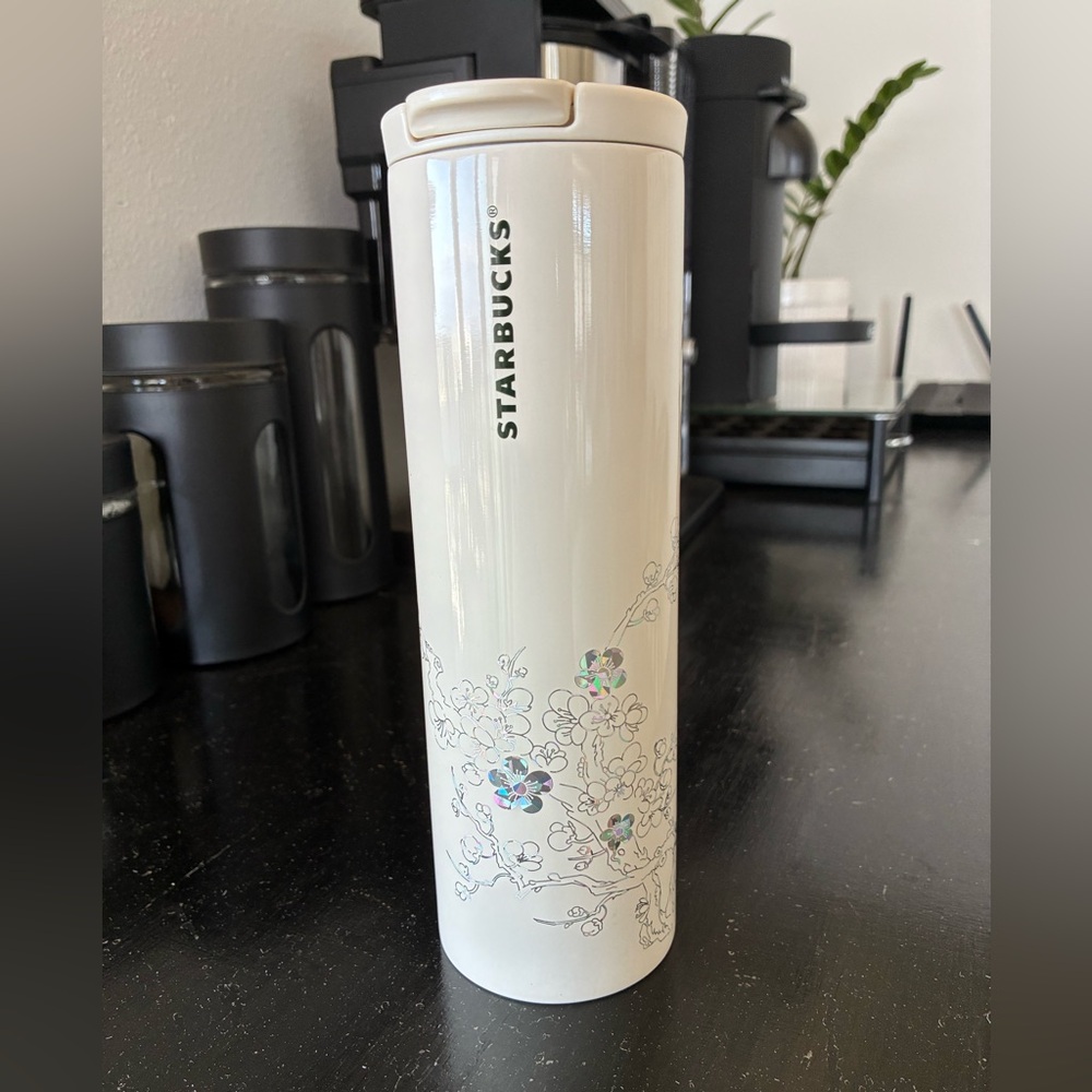 🆕 Starbucks Stainless Steel Korea Cream Insulated Tumbler Hot & Cold 16 oz